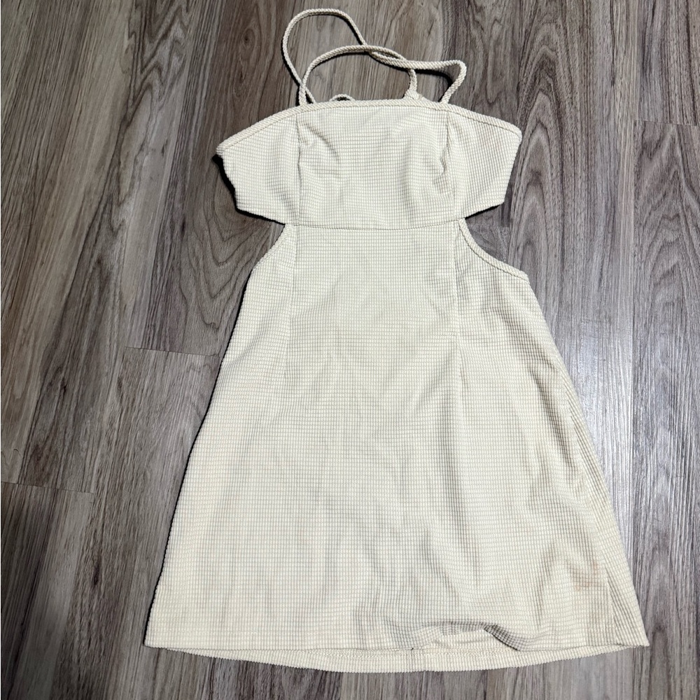 SHEIN Cream Cross Strap Dress